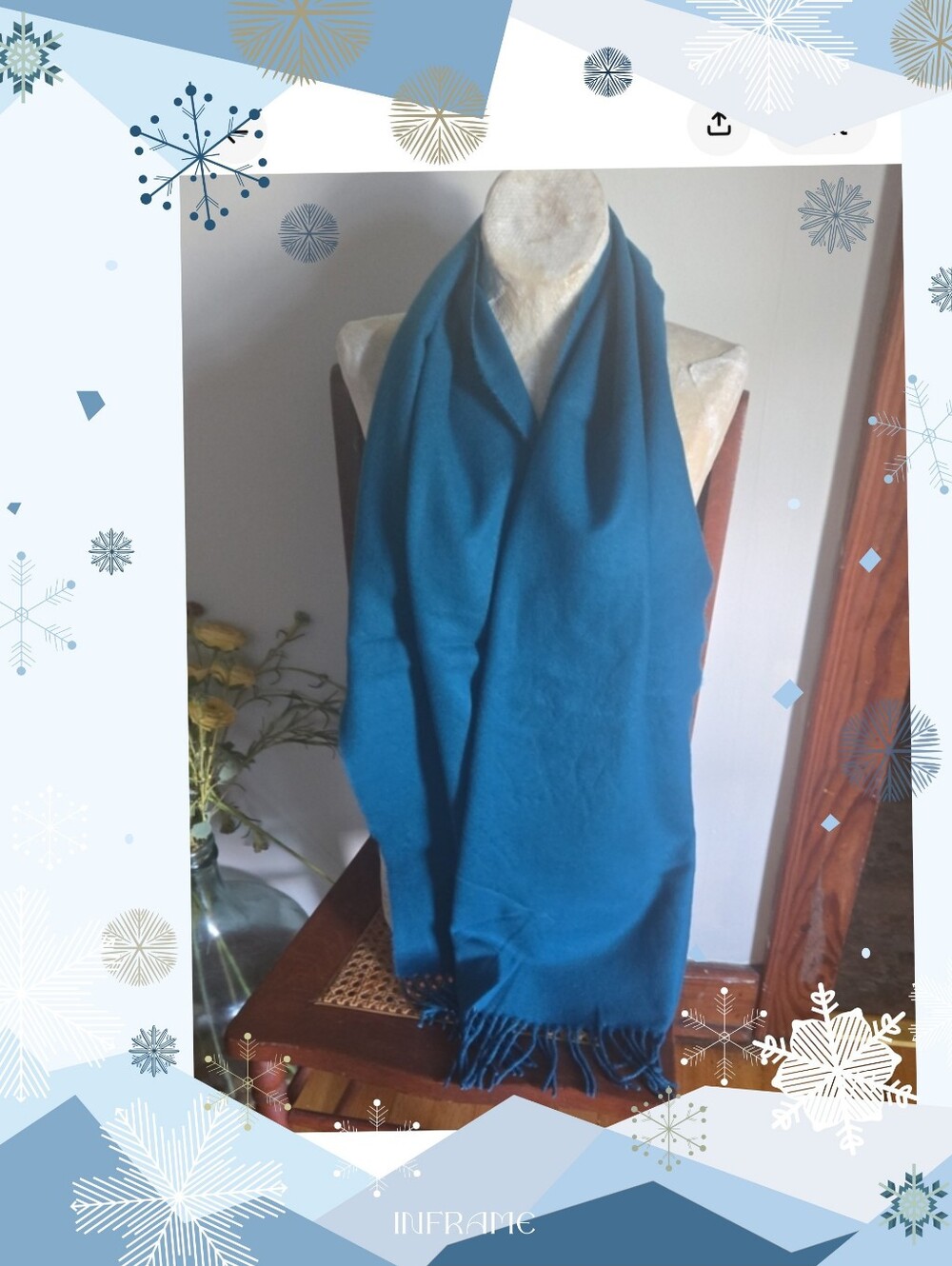 100 Percent Cashmere Dark Teal Women's Scarf